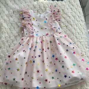 Pippa & Julie Pink Dress with Star Accents